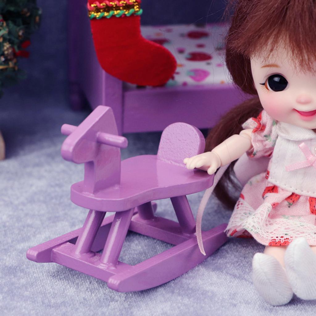 كرسي حصان هزاز مصغر لبيت الدمى - مراجعة Baby Nursery Rocking Chair وسعره